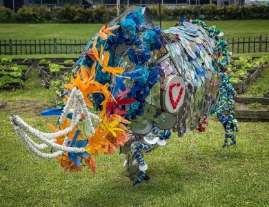 art made out of recycled materials