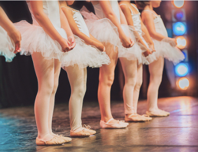 Ballet dancers on stage